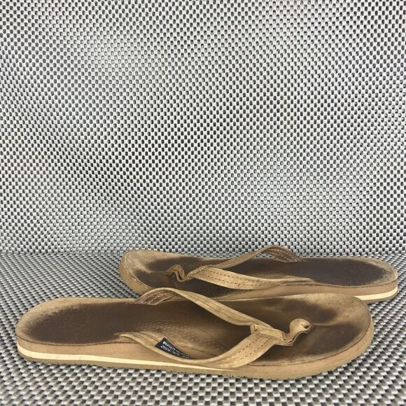UGG Flip Flop Sandals Womens Size 8 Brown Leather Slide Thong Sandals - Picture 4 of 11